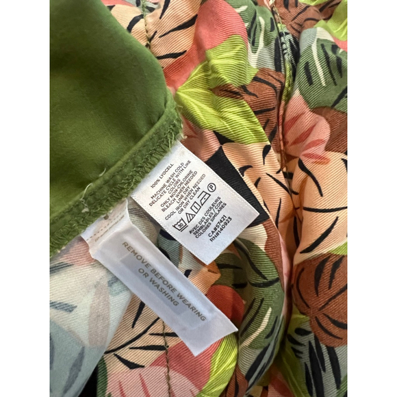 Women's LOFT High Waist Tropical Leaf Print Shorts S - Picture 3 of 4